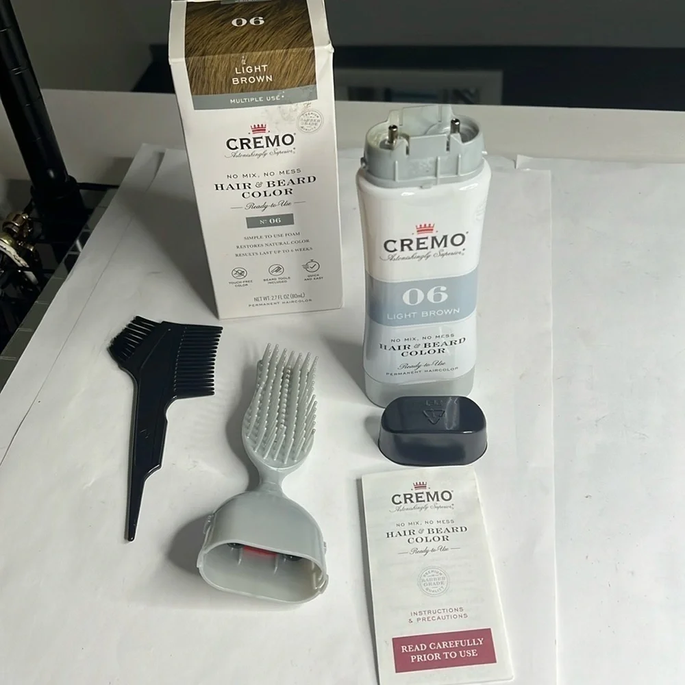 Cremo 06 Light Brown No Mix No Mess Hair and Beard Color New in Box